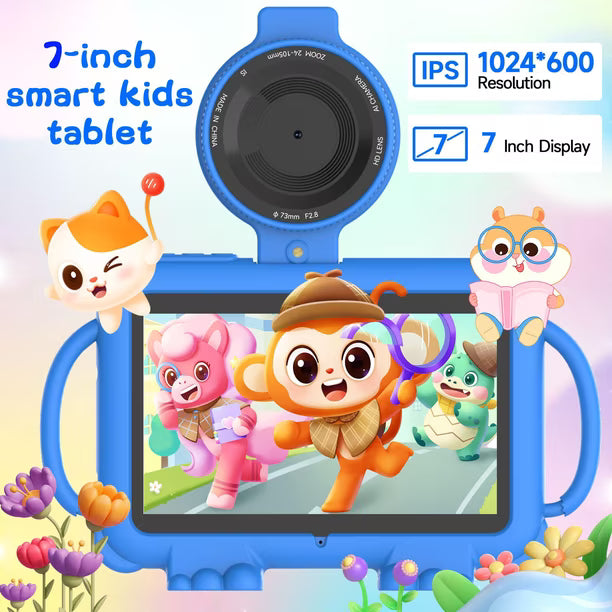 Tablet Peicheng para Niños 7" IPS 8GB RAM 32GB ROM Doble Cámara Azul