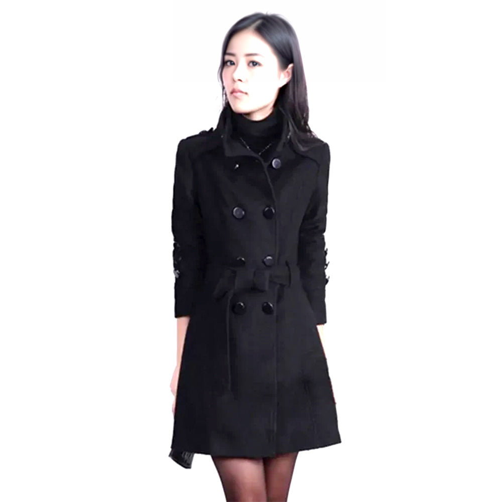Chaqueta Abrigo con Botones y Cinturón para Mujer | Estilo Trench Casual