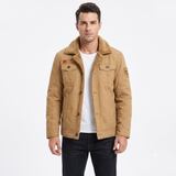 Chaqueta de Aviador Militar con Forro de Borrego | Hombre | Abrigo Térmico de Invierno