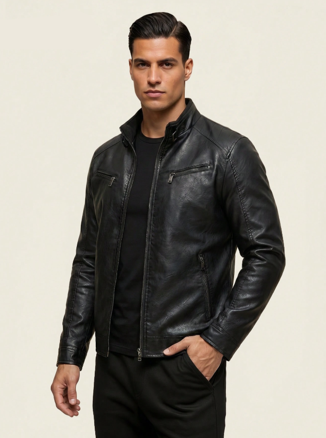 Chaqueta de Ecocuero Hombre Racing Style | Estilo Motociclista