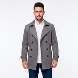 Chaquetón Clásico para Hombre Cruzado | Lana Sintética | Abrigo Elegante de Invierno