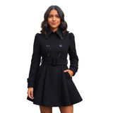 Abrigo Largo para Mujer con Cinturón | Estilo Elegante Tipo Lana | Otoño Invierno