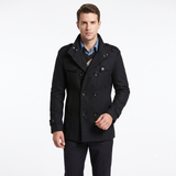 Abrigo estilo Británico Hombre Slim Fit Medio Largo Estilo Trench
