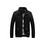 Chaqueta Hombre&nbsp; Cuello Pie Abrigo Urbano Clásico Múltiples Bolsillos