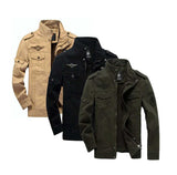 Chaqueta militar para hombre abrigo de mezclilla cálido