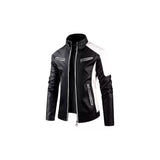 Chaqueta De Eco-Cuero De Moto Casual De Invierno Para Hombre