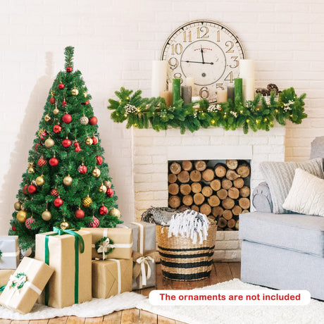 Árbol de Navidad artificial de PVC de pies con soporte de metal sólido