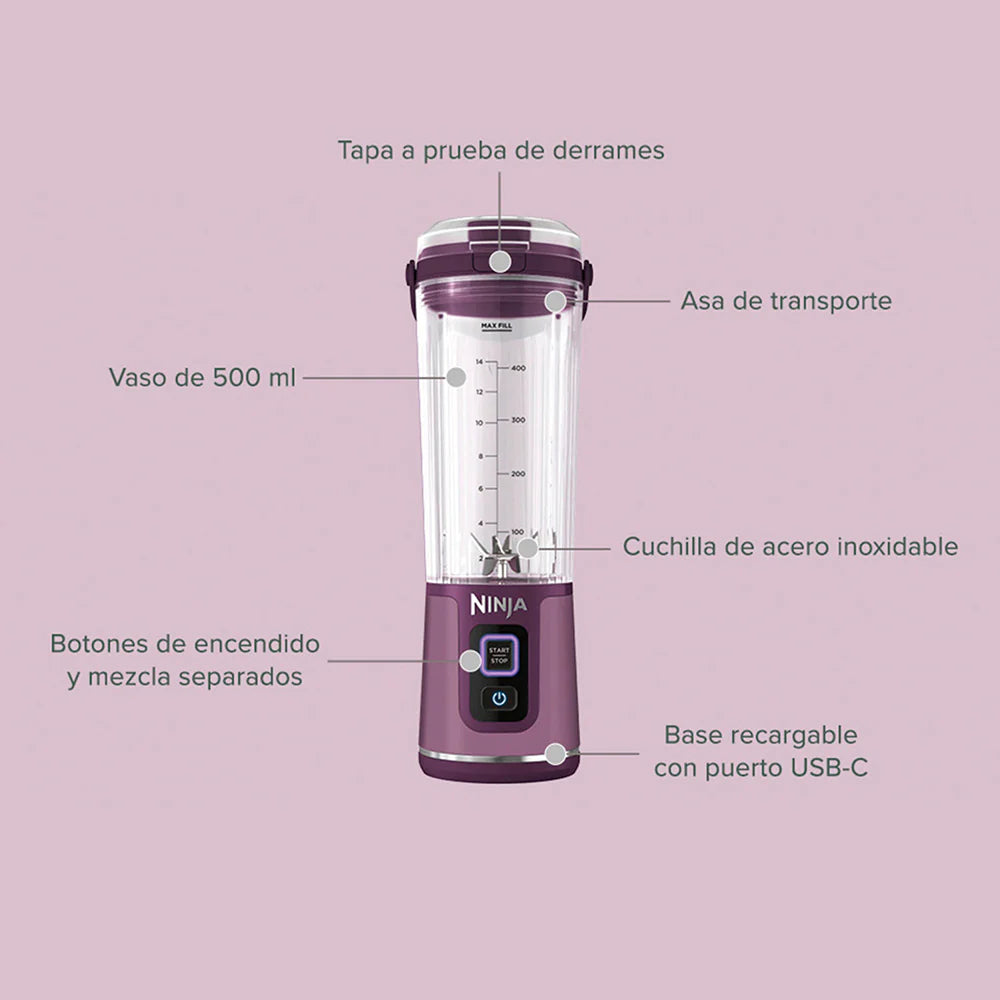 Licuadora Individual inalámbrica Ninja Blast Passion Fruit 110V