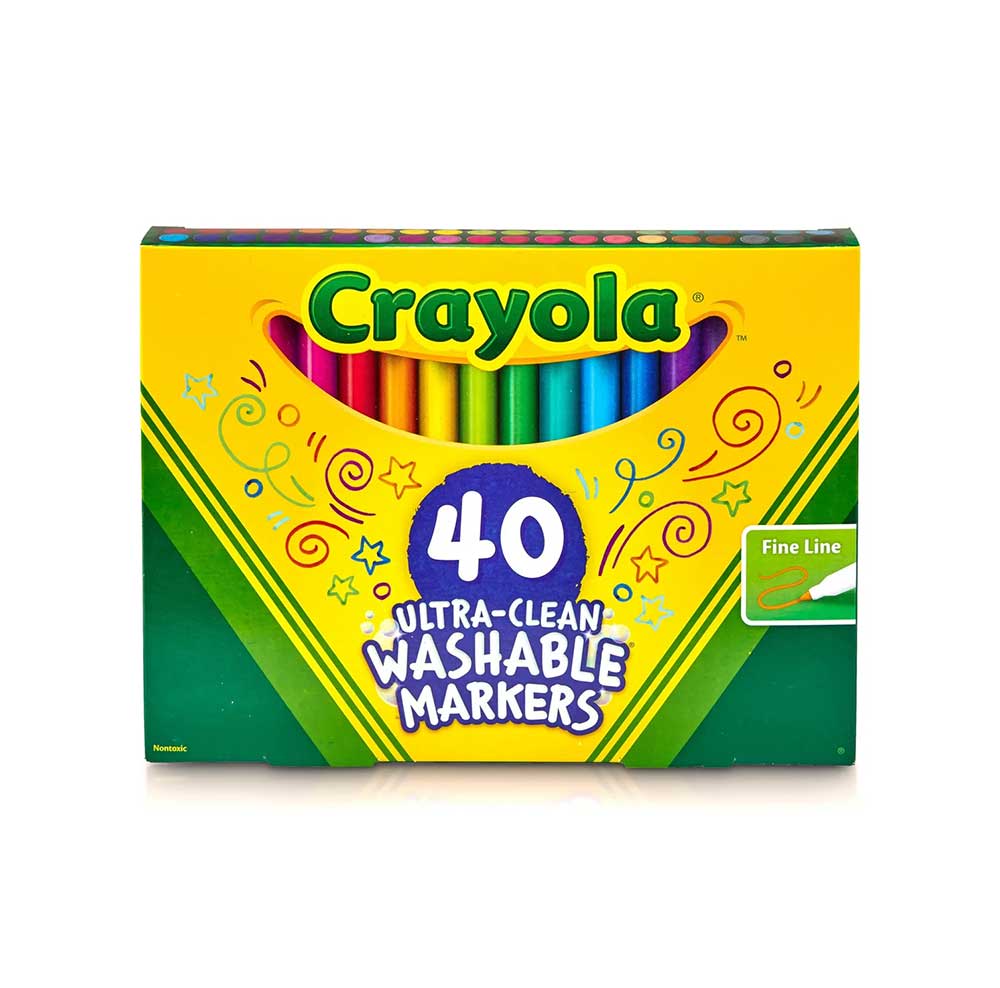 Marcadores De Líneas Finas Lavables Crayola Ultra Clean