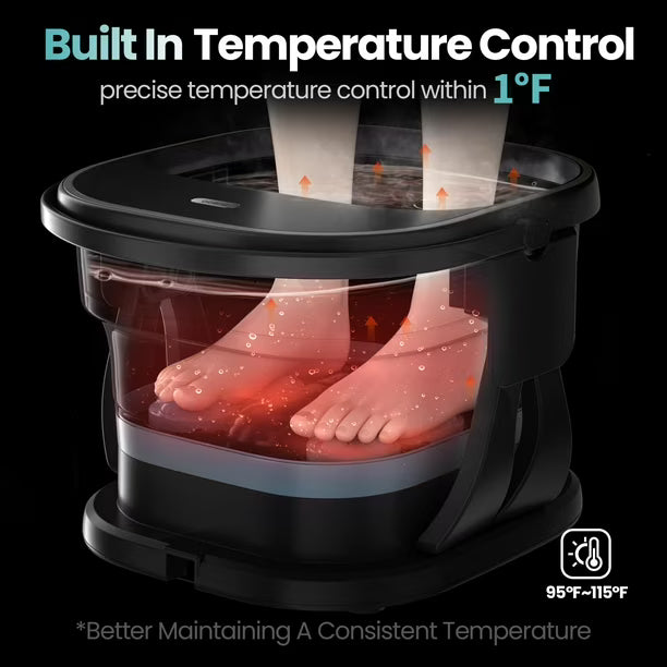 Masajeador Puboo Plegable para Bañera y Spa para Pies con Calor Luz Roja 110V