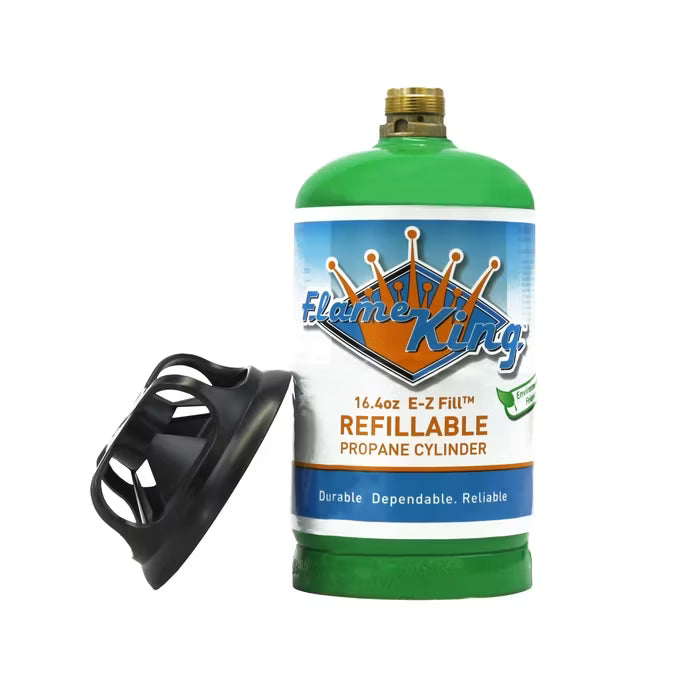 Cilindro de Propano Recargable Flame King 1 Libra Verde – 16,4 oz