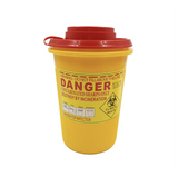 Pack de 3 Contenedores para Cortopunzantes Biohazard 1 Litro Redondos