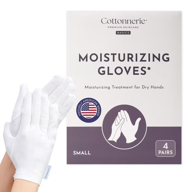 Guantes Hidratantes Cottonnerie Basics 100% Algodón – 4 Pares Talla S