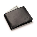 Claasico Billetera Bifold RFID de Cuero Genuino – Slim para Hombre con Caja de Regalo