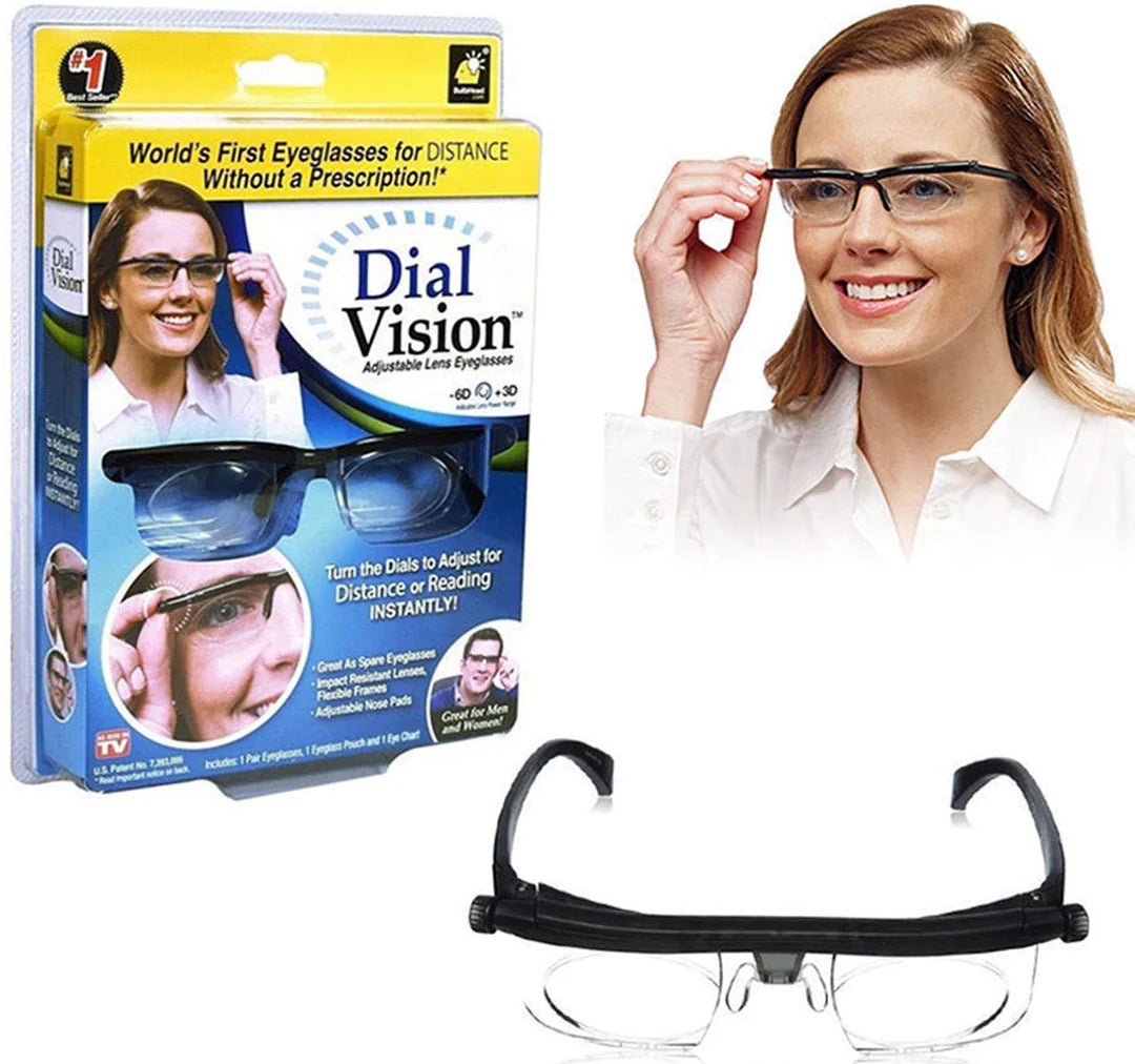 Lentes Ajustables Dial Vision | Enfoque Variable para Lectura y Distancia Sin Receta