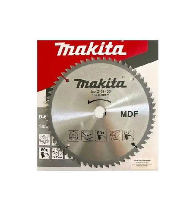 Disco Sierra Circular Makita D-61466 7-1/4” 60 Dientes | Corte Preciso en Madera y MDF