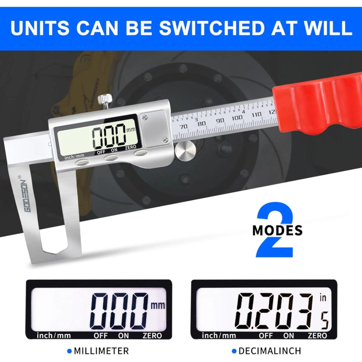 GODESON Micrómetro de Rotor de Freno de Disco