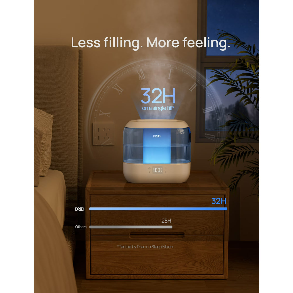 Humidificador Ultrasónico Dreo 4L | Difusor de Aromas | Luz Nocturna | Producto Nuevo