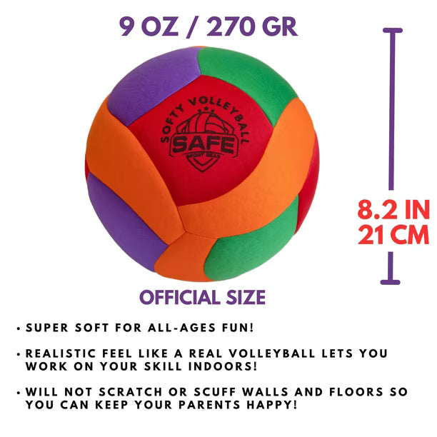 Equipo deportivo seguro de voleibol Softy Soft diseñado para niños de 8 a 12 años