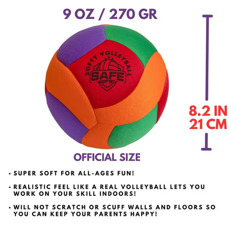 Equipo deportivo seguro de voleibol Softy Soft diseñado para niños de 8 a 12 años
