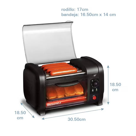 Horno tostador de hotdogs completos Elite Gourmet