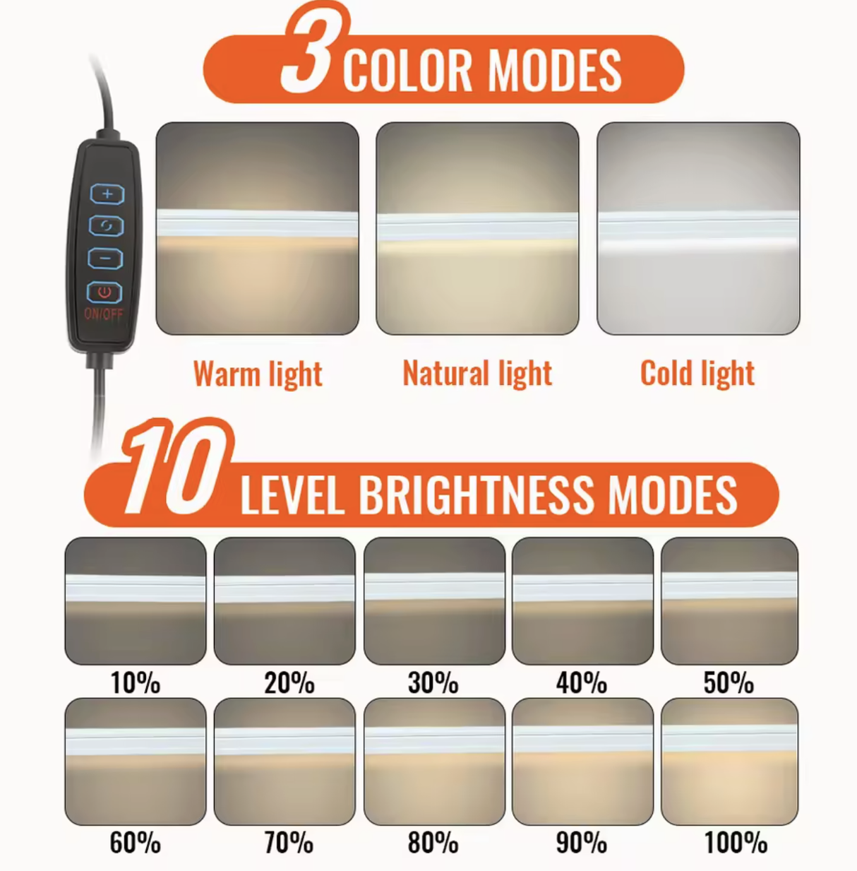 Lámpara de escritorio LED con abrazadera