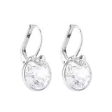 Pendientes Aros Swarovski Bella Drop con cristales blancos rodiados
