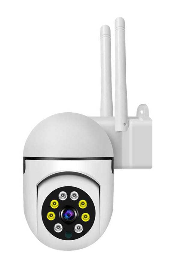 Cámara De Seguridad Wifi Full HD 8 Leds con Alarma Remota - Blanca