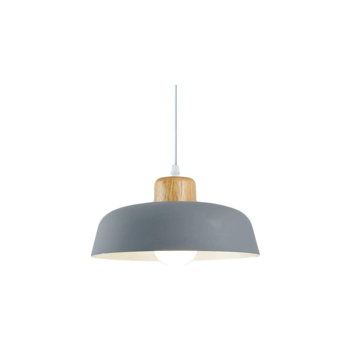 Lámpara de colgante de metal madera redonda moderna nórdica e27 Openbox
