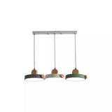 Led lámpara de colgante de madera nórdica moderno 3 cabezas 3 colores