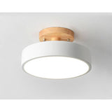 Lámpara de techo LED de 18cm con base de madera colores