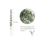 Hoja de eucalipto artificial Decoración con flores artificiales OPENBOX