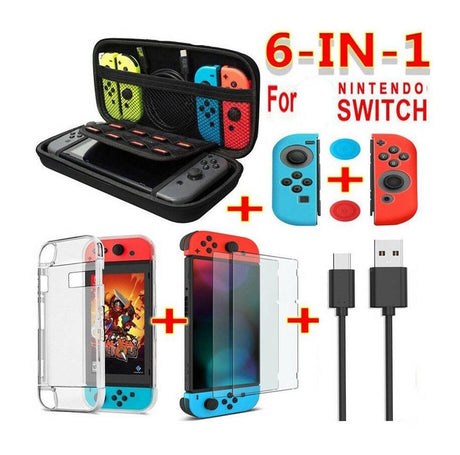 6 en 1 accesorios conjunto para Nintendo switch juego