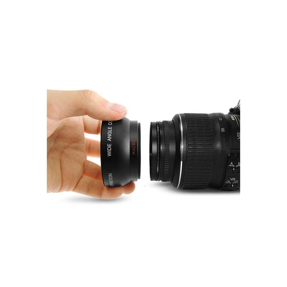 lente gran angular hd 52mm 0.45x con lente macro para camara dslr canon nikon sony pentax 52mm djl