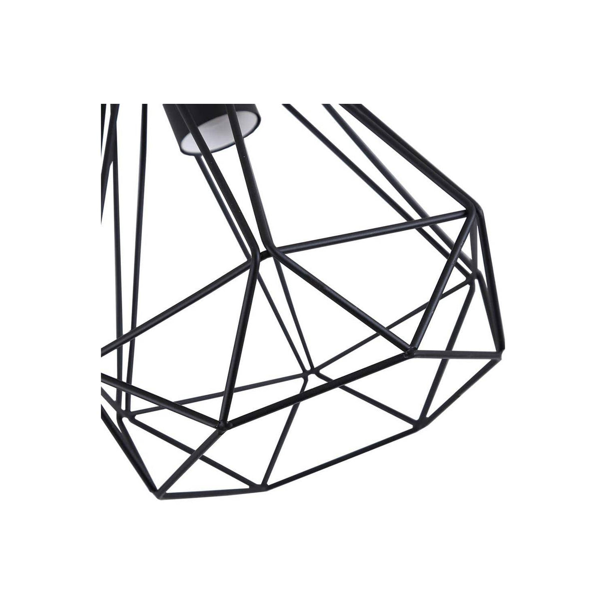 Lámpara colgante de techo diamante 3-cabezas Moderno Negro Openbox
