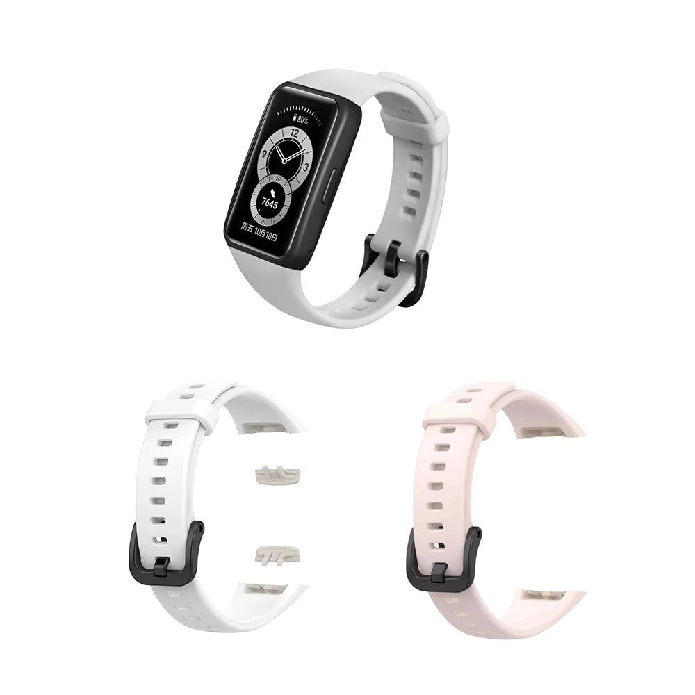 Correa De Repuesto Silicona Para Huawei Honor Band 6/ Band 6 Blanco 2.54 Cm