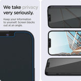 Protector Pantalla Privacidad iPhone 13 Max Spigen X2