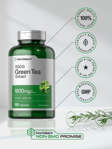 Extracto de té verde 1800 mg por porción | 180 cápsulas