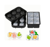 Molde De Silicona Para 6 Cubos De Hielo Redondo Y Cuadrado