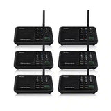 WULOO WL666 Sistema de Intercomunicadores Inalámbricos 6 Unidades Negro