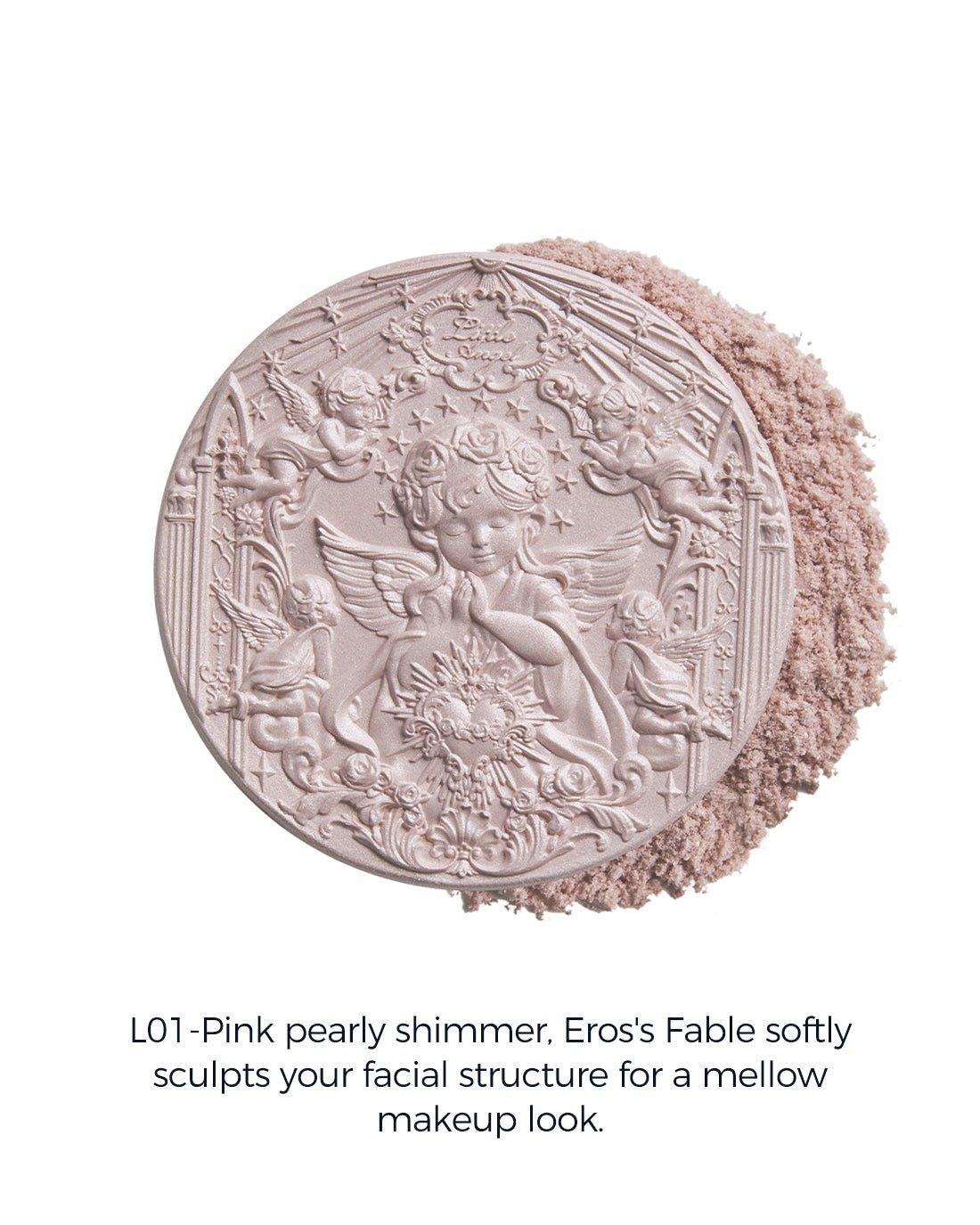 Flower Knows Little Angel Collection | Embossed Highlighter L01 Eros's Fable | Iluminador Facial 8 g