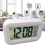 Reloj Despertador Con Pantalla Led Lcd Fecha Y Temperatura Blanco
