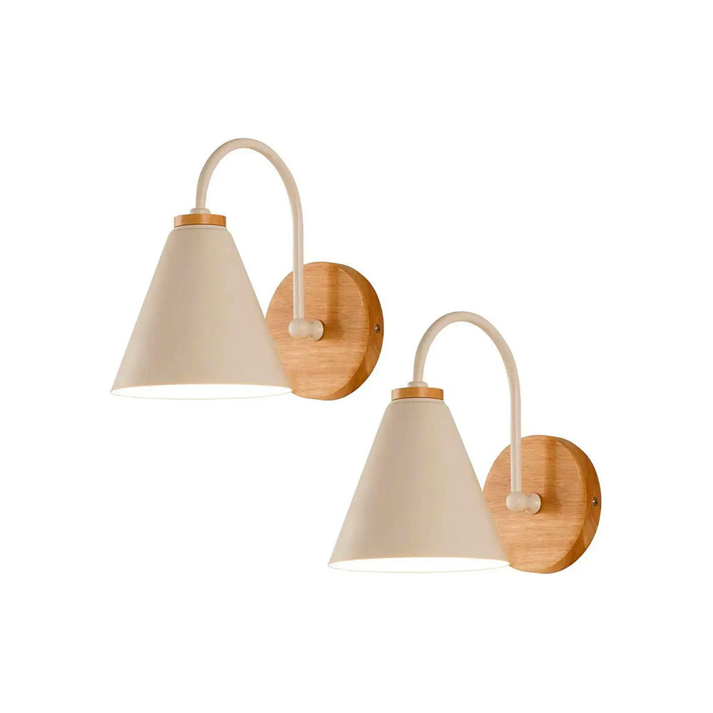 Set 2 Lámparas de pared de color sólido para dormitorio matrimonial