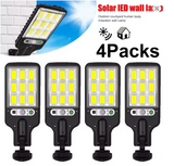 Pack 4 Focos Solares Led Exterior Con Sensor De Movimiento