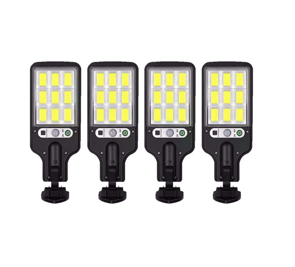 Pack 4 Focos Solares Led Exterior Con Sensor De Movimiento