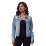 Chaqueta de Mezclilla para Mujer | Denim Casual con Botones | Manga Larga | Estilo Clásico