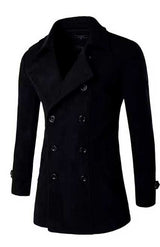 Chaquetón Clásico Para Hombre Cruzado lana sintetica