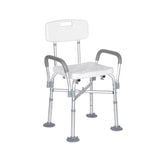 Silla De Ducha Para Baño Con Apoyabrazos Aluminio Portatil