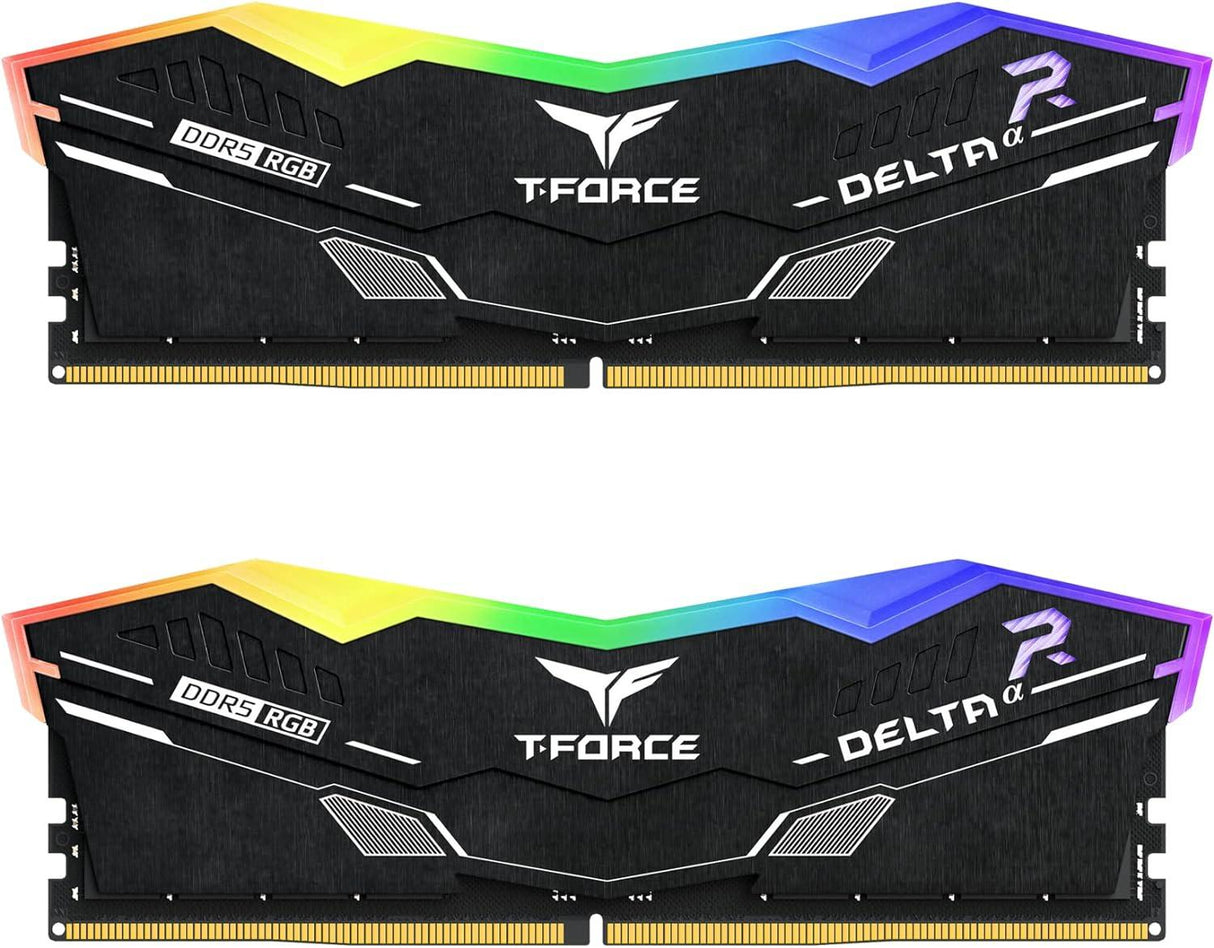 Memoria RAM TEAMGROUP T-FORCE DELTAα RGB DDR5 16GB (2x8GB) 6000MHz CL38 AMD EXPO – Black
