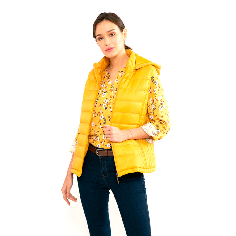 Chaqueta Aziz con Quilted para Mujer Mostaza | Acolchada | Liviana | Estilo Casual
